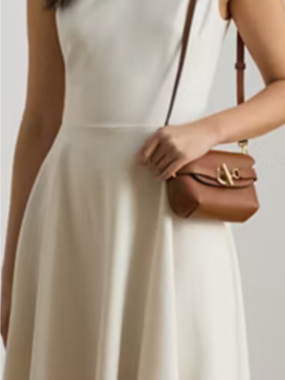 Lauren Ralph Lauren Ivory Knee Dress Size 16 Boat Neck Sleeveless